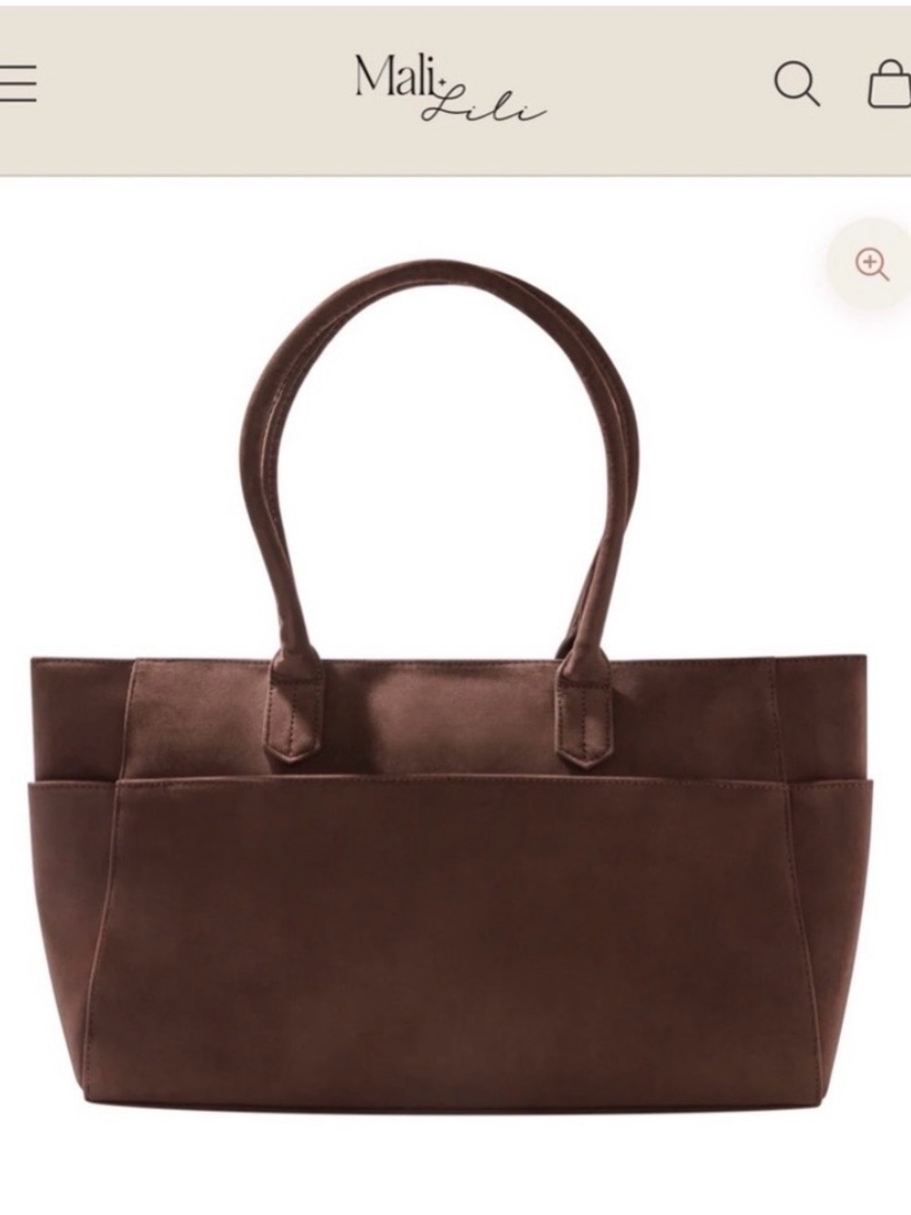 Classic Chocolate Brown Tote Bag with Double Handles